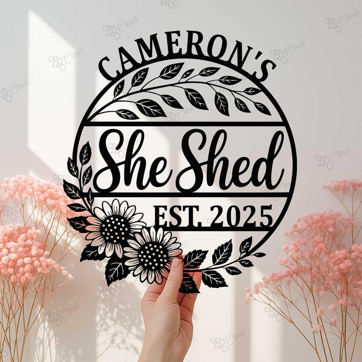 Custom Metal She Shed Sign with Led Lights,She Shed Custom Metal Sign,She Shed Plaque, Mom Gift, Home Decor, She Shed Lover Gift