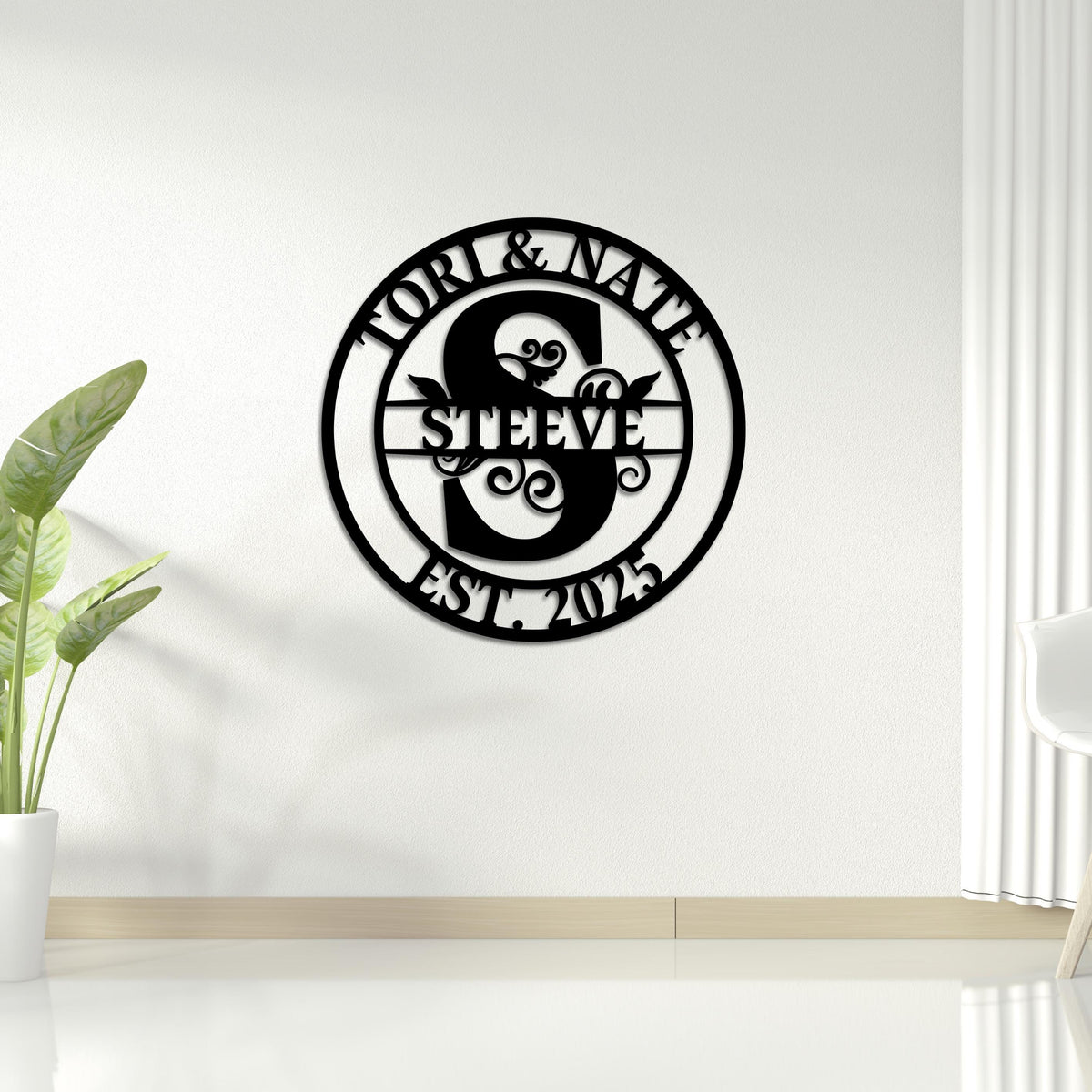 Personalized Last Name Sign, Custom Metal Wall Art, Family Sign, Housewarming Christmas Gift