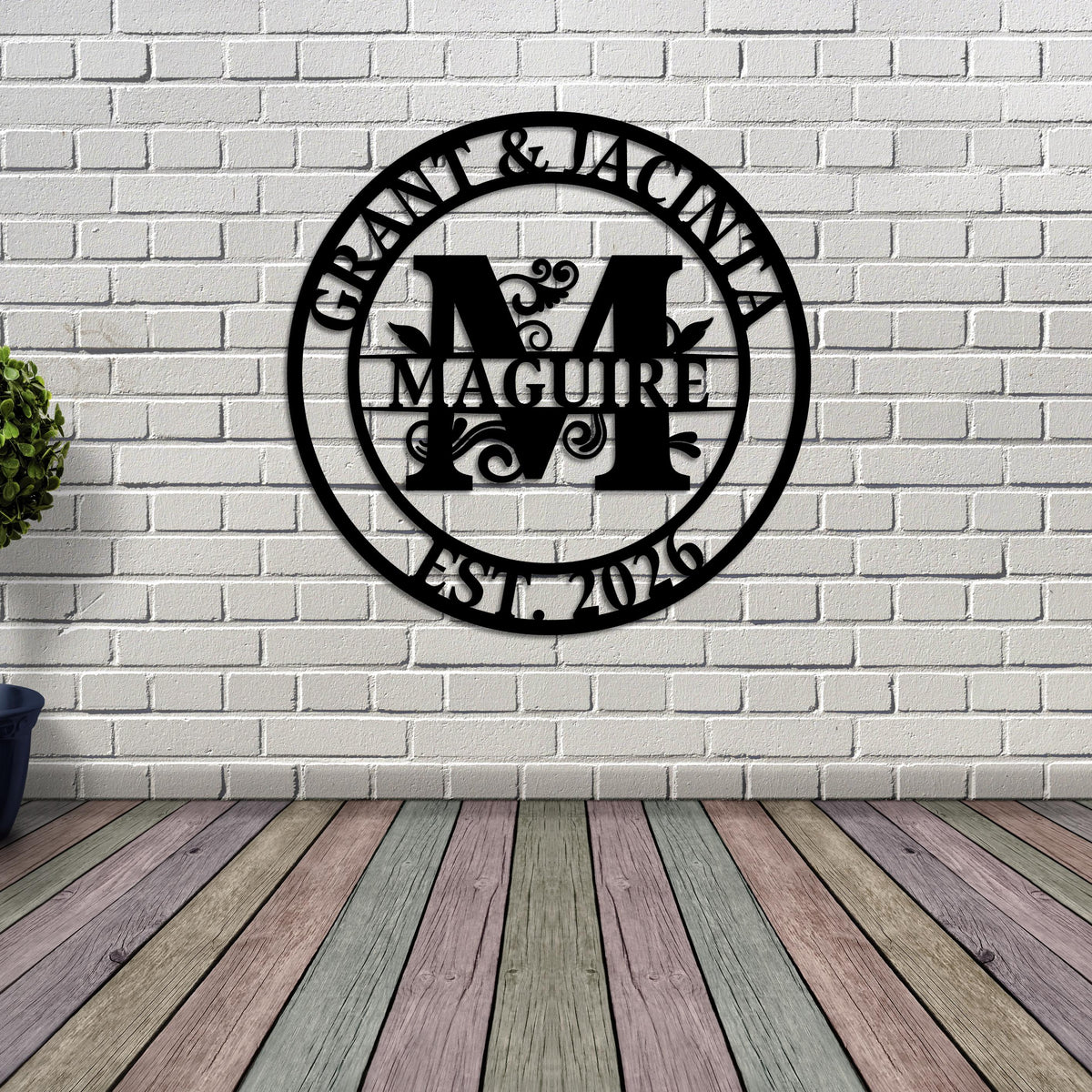Custom Last Name Sign, Personalized Metal Wall Art, Family Sign, Housewarming Christmas Gift