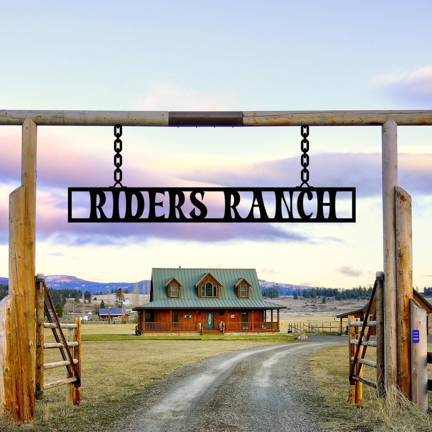 Custom Metal Ranch Sign, Ranch House Gift, Personalized Farm Name Sign for Outdoor Entrance, Durable Steel Ranch Sign, Farmhouse Owner Gift