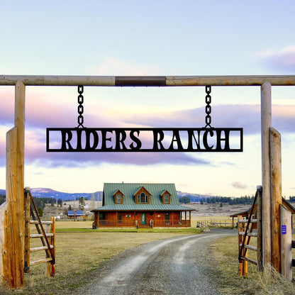 Custom Metal Ranch Sign, Ranch House Gift, Personalized Farm Name Sign for Outdoor Entrance, Durable Steel Ranch Sign, Farmhouse Owner Gift