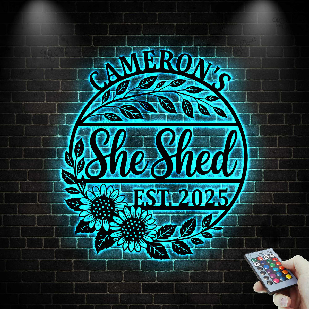 Custom Metal She Shed Sign with Led Lights,She Shed Custom Metal Sign,She Shed Plaque, Mom Gift, Home Decor, She Shed Lover Gift