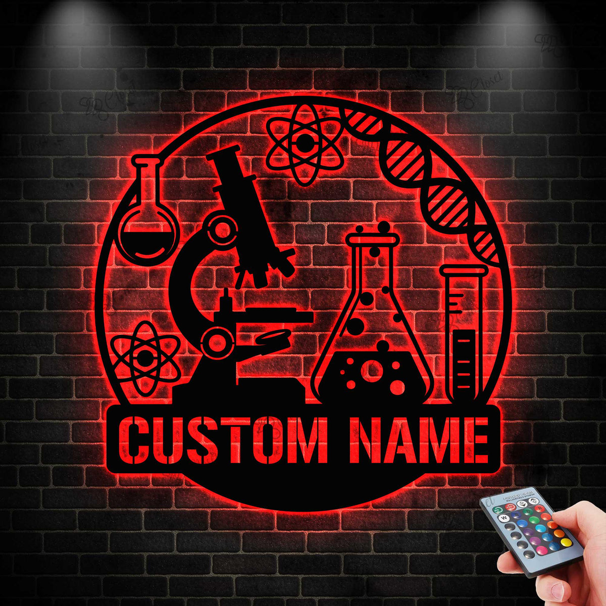 Custom Chemistry Teacher Metal Wall Art LED Light,Laboratory Personalized Sign, Metal Sign for Chemists, Science Gifts,Teacher Gift