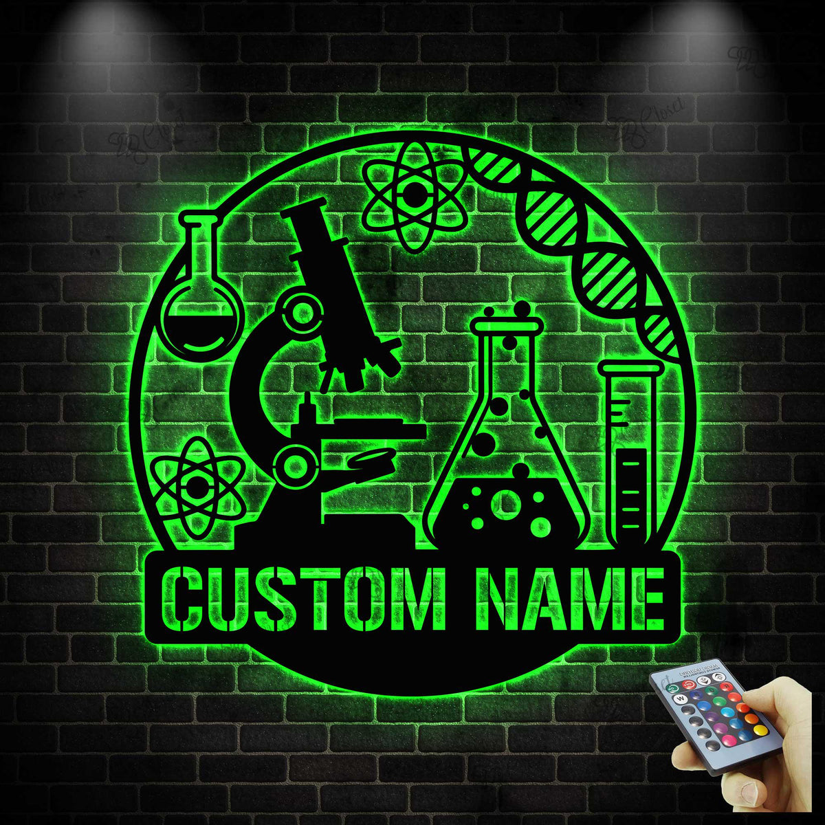 Custom Chemistry Teacher Metal Wall Art LED Light,Laboratory Personalized Sign, Metal Sign for Chemists, Science Gifts,Teacher Gift