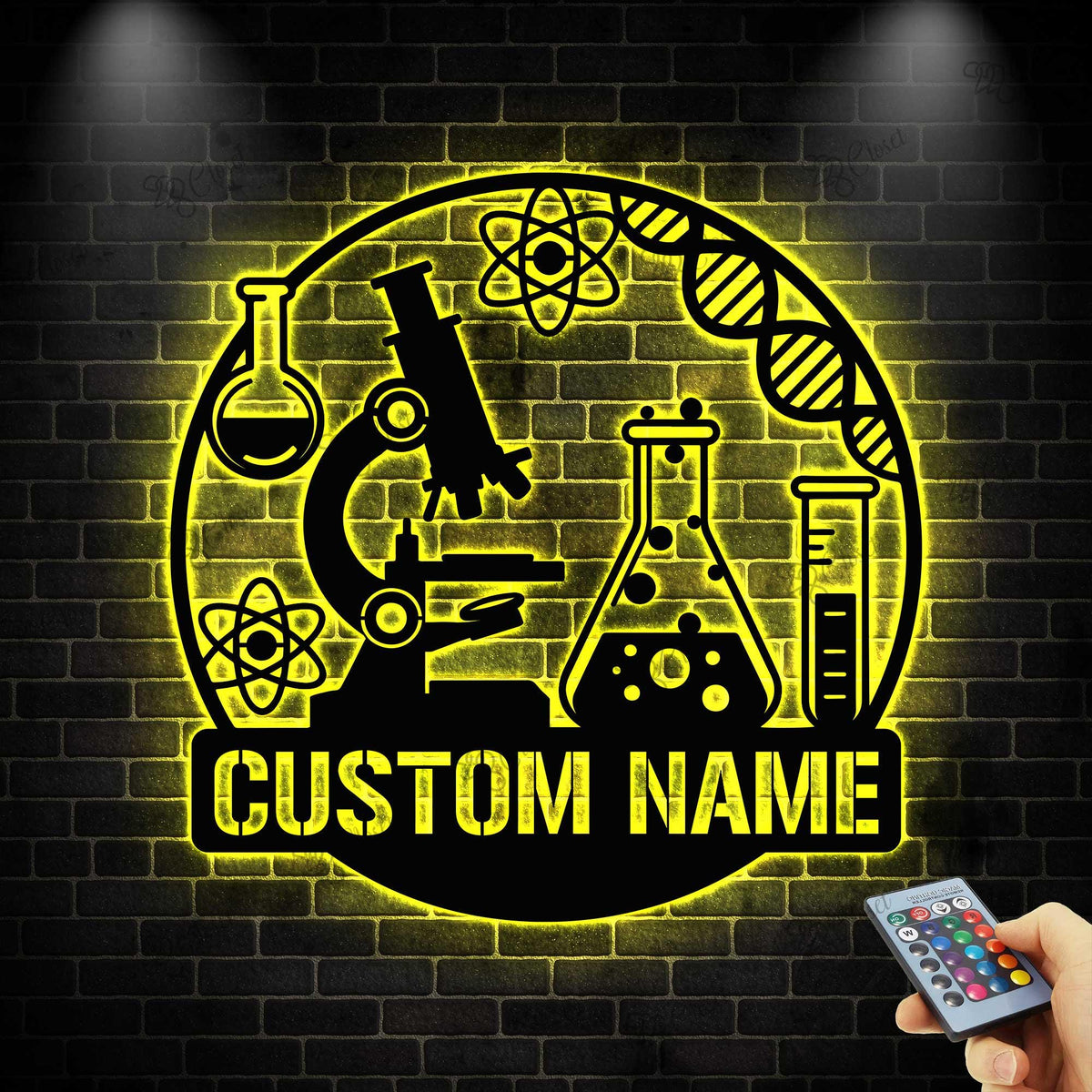 Custom Chemistry Teacher Metal Wall Art LED Light,Laboratory Personalized Sign, Metal Sign for Chemists, Science Gifts,Teacher Gift