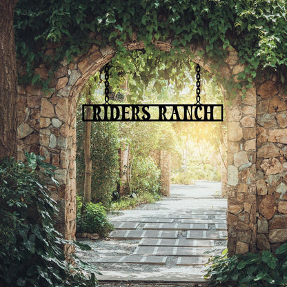 Custom Metal Ranch Sign, Ranch House Gift, Personalized Farm Name Sign for Outdoor Entrance, Durable Steel Ranch Sign, Farmhouse Owner Gift