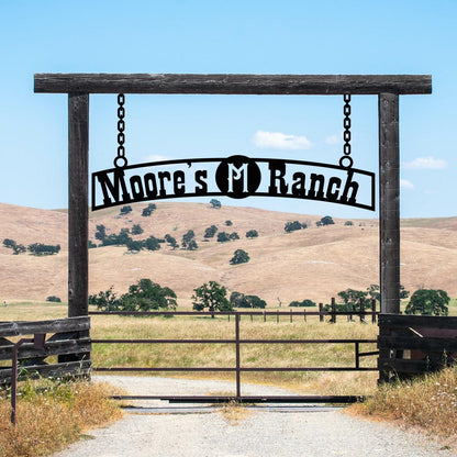 Custom Ranch Name Metal Sign, Ranch Owner Gift,Outdoor Farmhouse Sign,Personalized Ranch Entrance Decor,Western Home Gift,Country House Sign