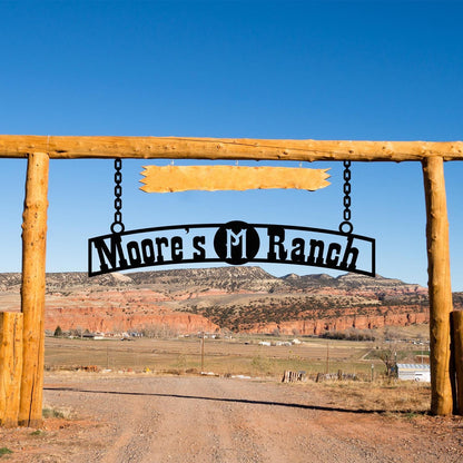 Custom Ranch Name Metal Sign, Ranch Owner Gift,Outdoor Farmhouse Sign,Personalized Ranch Entrance Decor,Western Home Gift,Country House Sign