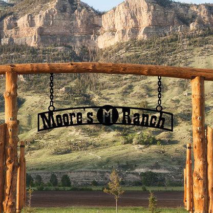 Custom Ranch Name Metal Sign, Ranch Owner Gift,Outdoor Farmhouse Sign,Personalized Ranch Entrance Decor,Western Home Gift,Country House Sign