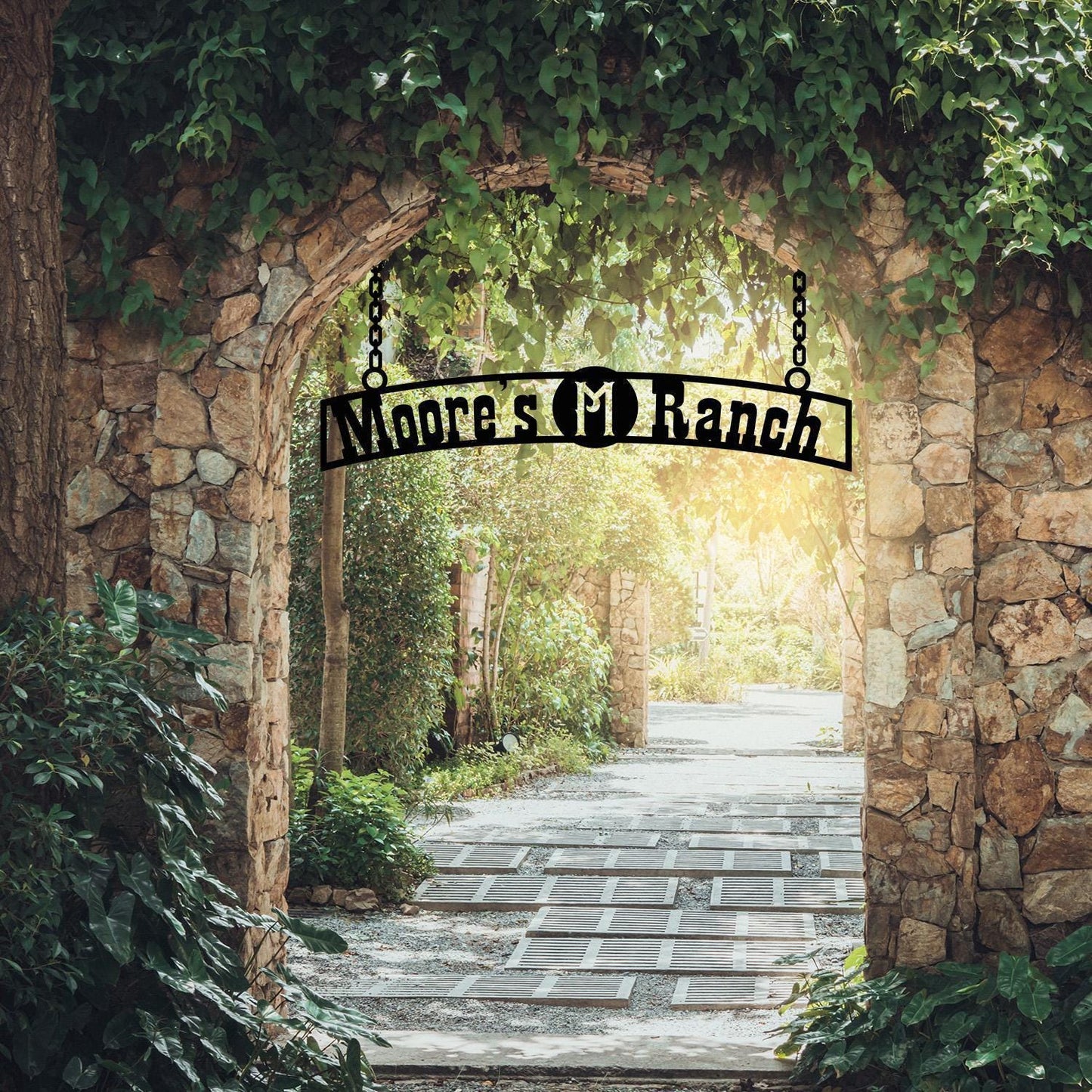Custom Ranch Name Metal Sign, Ranch Owner Gift,Outdoor Farmhouse Sign,Personalized Ranch Entrance Decor,Western Home Gift,Country House Sign