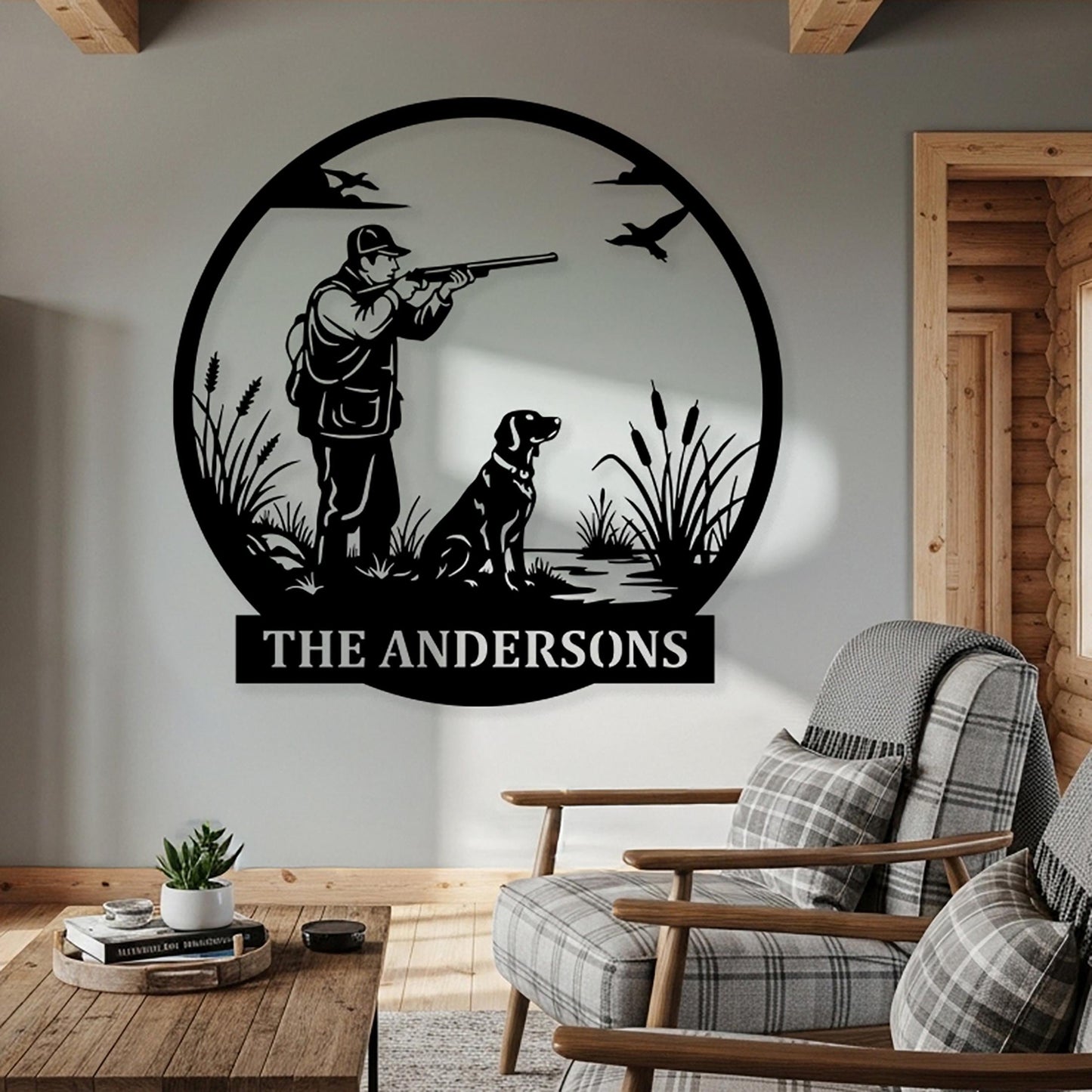 Custom Hunter Outdoor Metal Sign, Personalized Hunting Cabin Wall Decor, Rustic Porch Wall Art, Custom Hunting Sign, Hunter Gifts for Dad