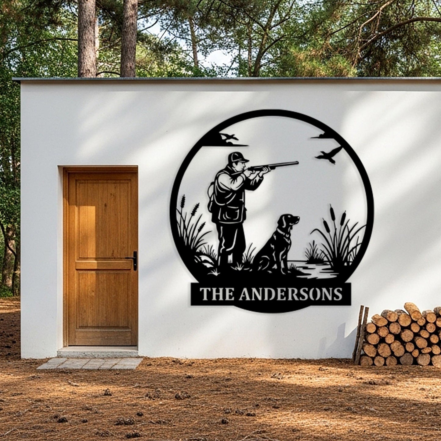 Custom Hunter Outdoor Metal Sign, Personalized Hunting Cabin Wall Decor, Rustic Porch Wall Art, Custom Hunting Sign, Hunter Gifts for Dad