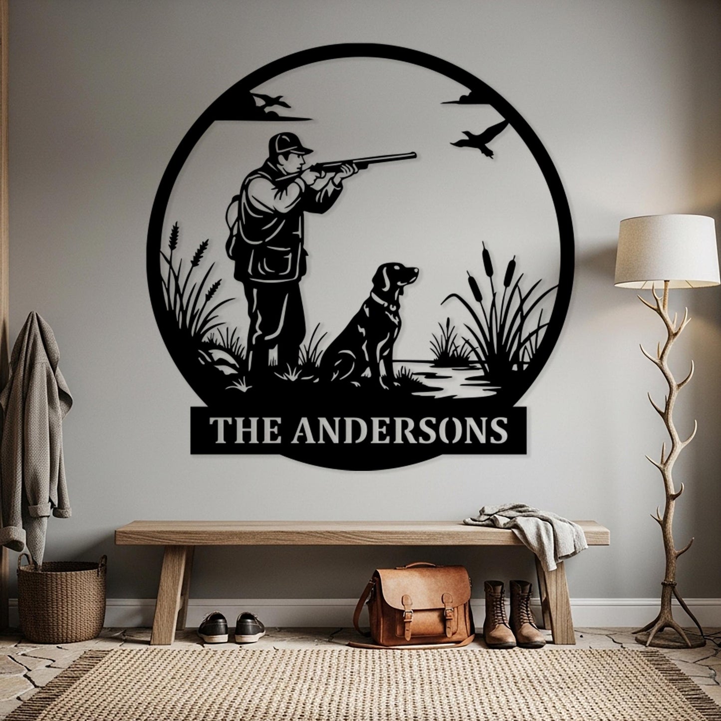Custom Hunter Outdoor Metal Sign, Personalized Hunting Cabin Wall Decor, Rustic Porch Wall Art, Custom Hunting Sign, Hunter Gifts for Dad