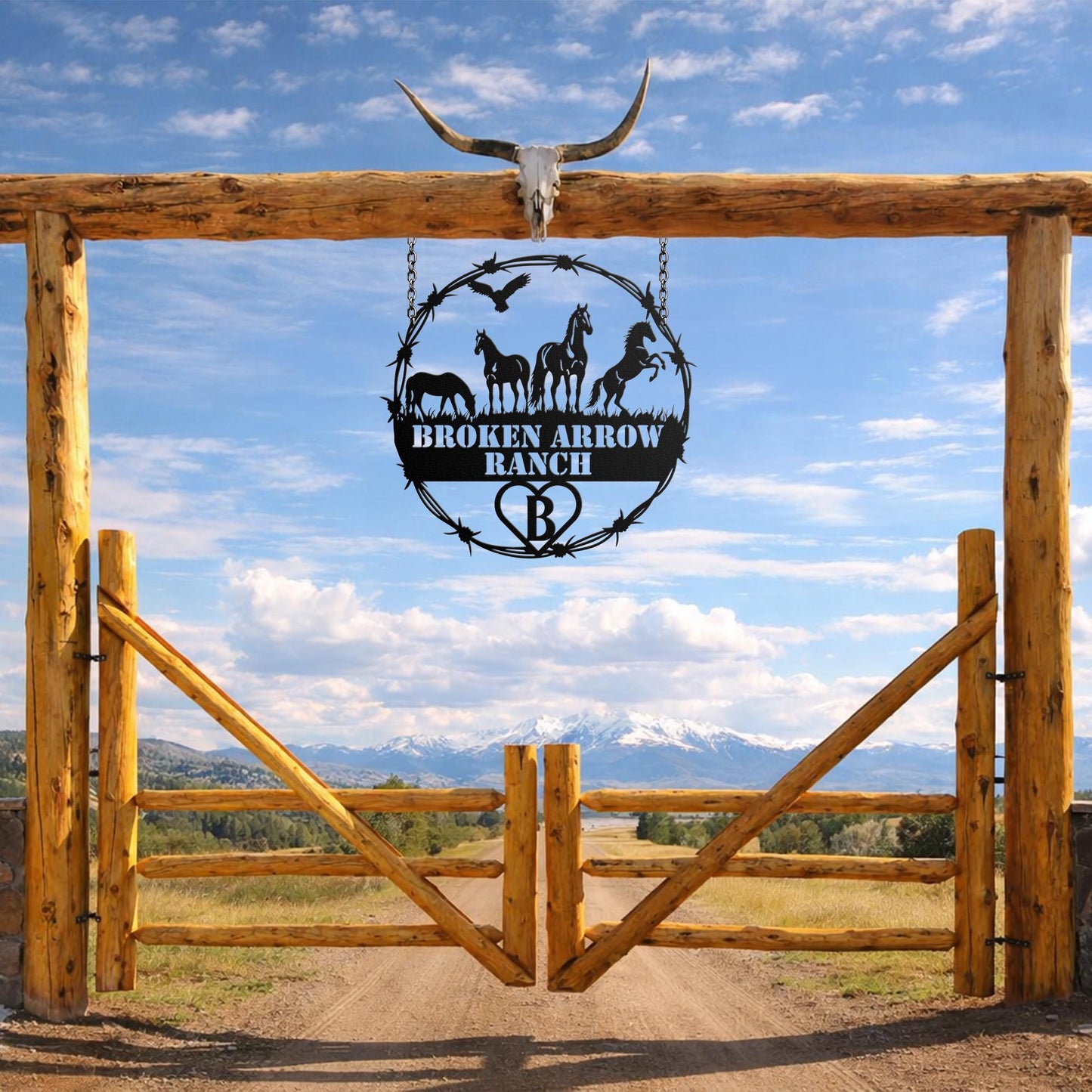 Personalized Ranch Cattle Brand Metal Sign, Custom Livestock Wall Art, Farmhouse Decor, Father's Day Gift