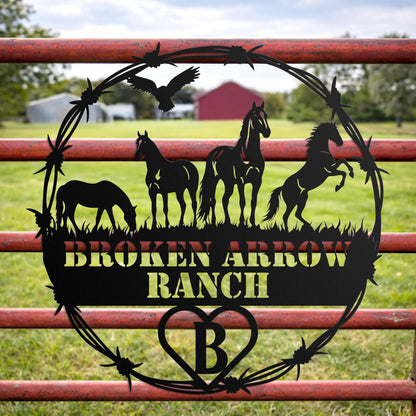 Personalized Ranch Cattle Brand Metal Sign, Custom Livestock Wall Art, Farmhouse Decor, Father's Day Gift