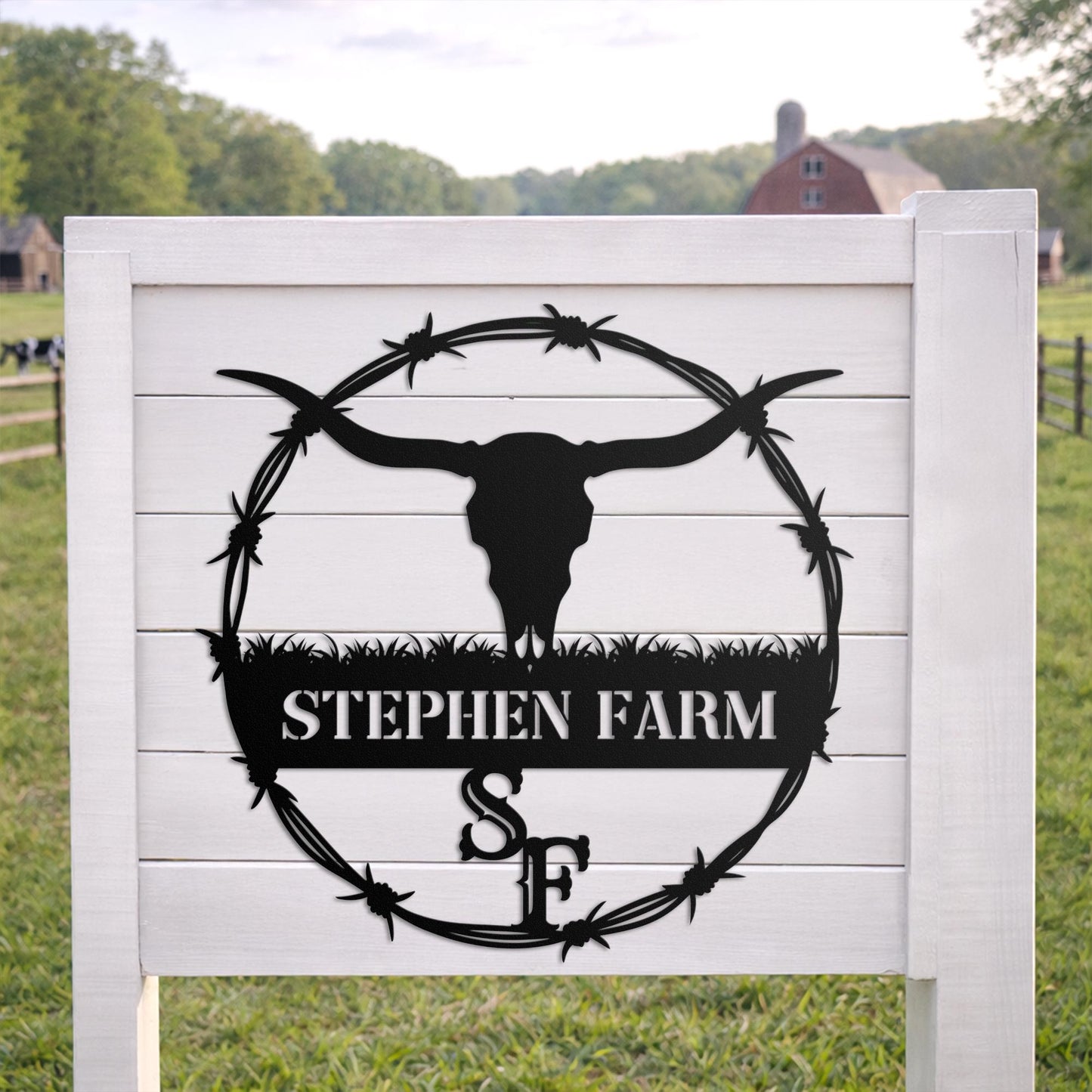 Custom Cattle Brand Metal Sign, Personalized Ranch Name Wall Art, Livestock Farm Decor, Rustic Father's Day Gift