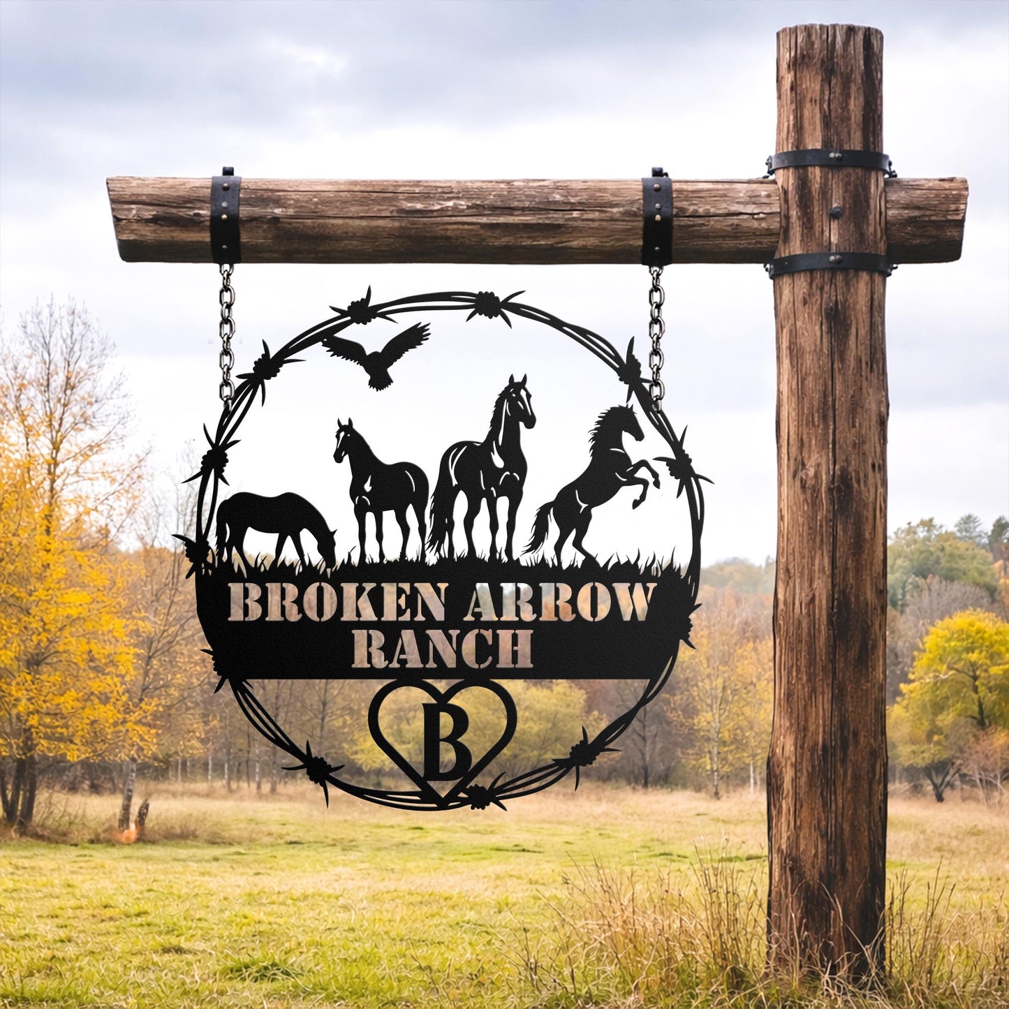 Personalized Ranch Cattle Brand Metal Sign, Custom Livestock Wall Art, Farmhouse Decor, Father's Day Gift