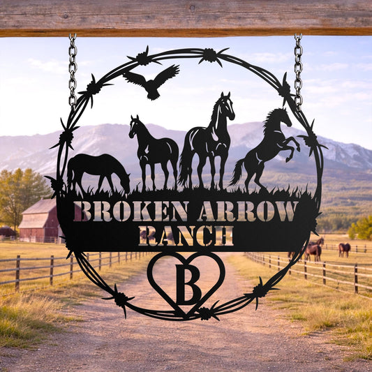 Personalized Ranch Cattle Brand Metal Sign, Custom Livestock Wall Art, Farmhouse Decor, Father's Day Gift