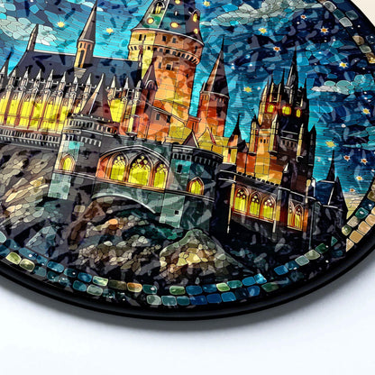 Magical Castle Glass Window Art, Fantasy Window Hanging Reader Fandom Gift