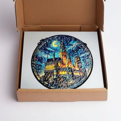 Magical Castle Glass Window Art, Fantasy Window Hanging Reader Fandom Gift