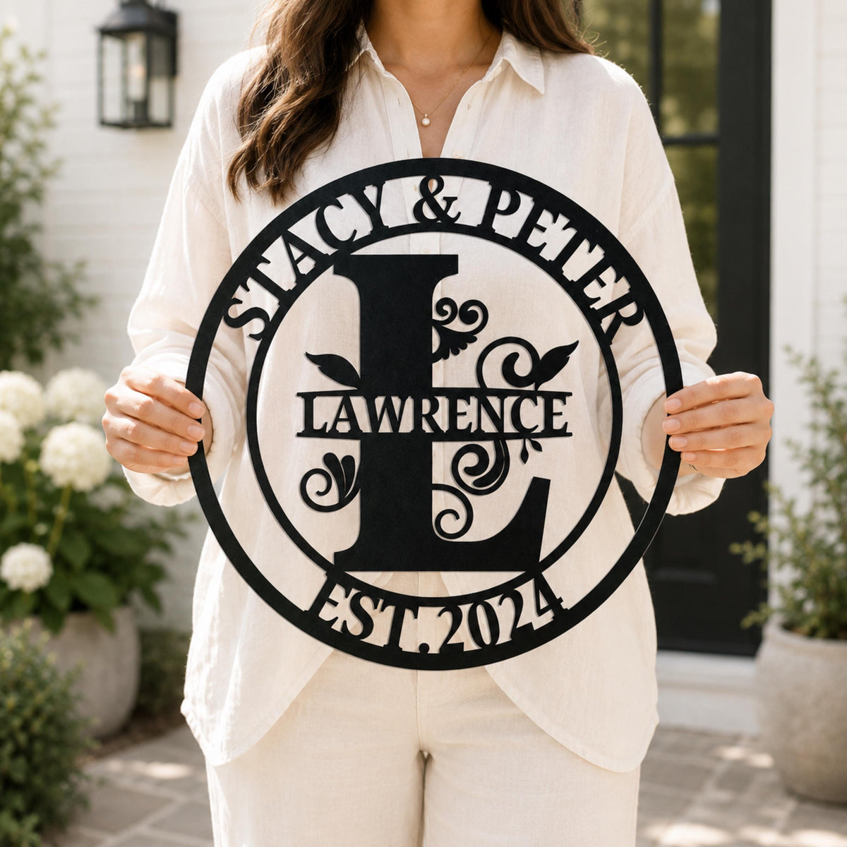 Custom Family Name Wall Decor, Personalized Last Name Metal Sign, Color Options