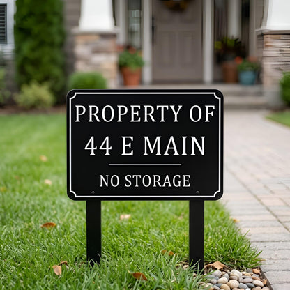 Personalized Metal Yard Sign with Stake, Customizable Lawn Marker for Home, Business, Text, Logo, Shape, Custom Metal Sign, Home Decor