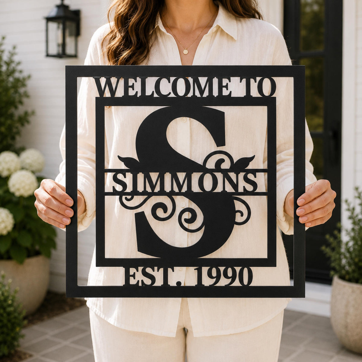 Personalized Metal Family Name Sign, Custom Wall Decor, Gift for the Couple