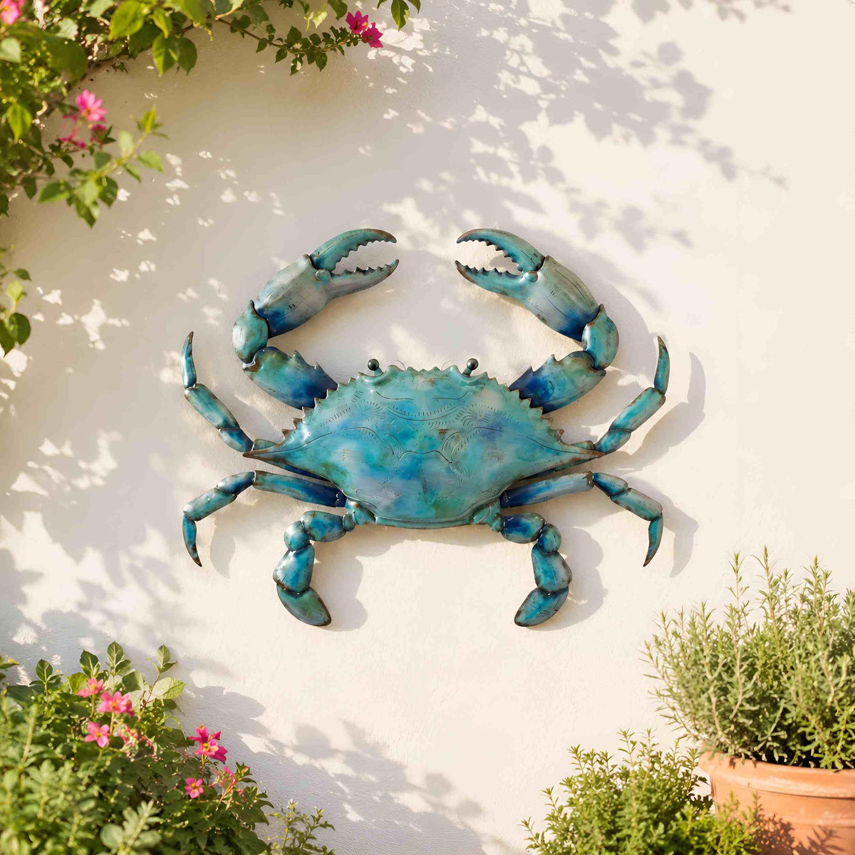Crab Metal Wall Art, Coastal Crab Sign, Blue Crab Wall Decor, Beach Crab Sign, Coastal Decor, Crab Lover Gift, Beach House Decor