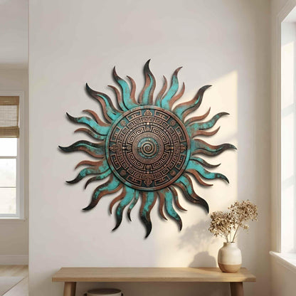 Coastal Sun Metal Wall Art, Outdoor Garden Decor, Rustic Sun Metal Decor, Nautical Decor, Backyard Patio Decor,Housewarming Gift